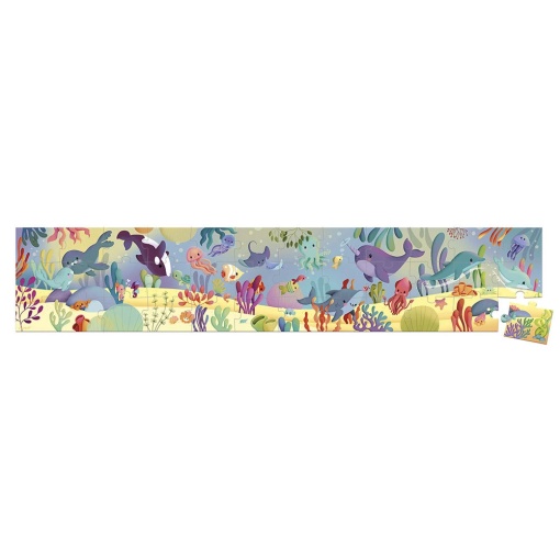 Puzzle panorâmico JANOD 36 peças animais do mar