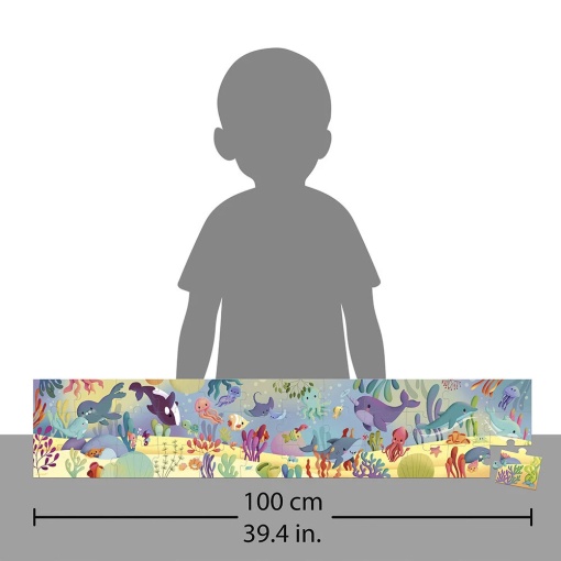 Puzzle panorâmico JANOD 36 peças animais do mar