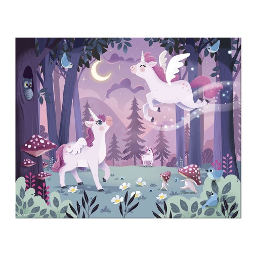 Puzzle JANOD 54 peças unicórnio
