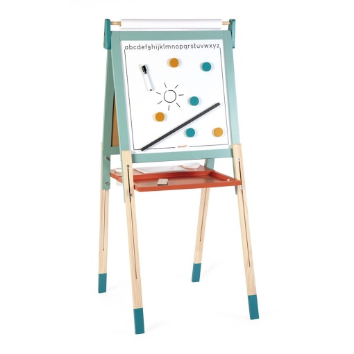 Quadro Duplo Magnético/Ardósia Regulável+ Acessórios 58x65x126cm JANOD