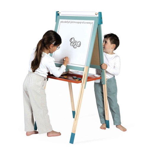 Quadro Duplo Magnético/Ardósia Regulável+ Acessórios 58x65x126cm JANOD