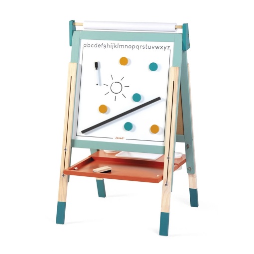 Quadro Duplo Magnético/Ardósia Regulável+ Acessórios 58x65x126cm JANOD