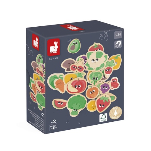 Magnéticos Frutas e Vegetais 24 Peças JANOD