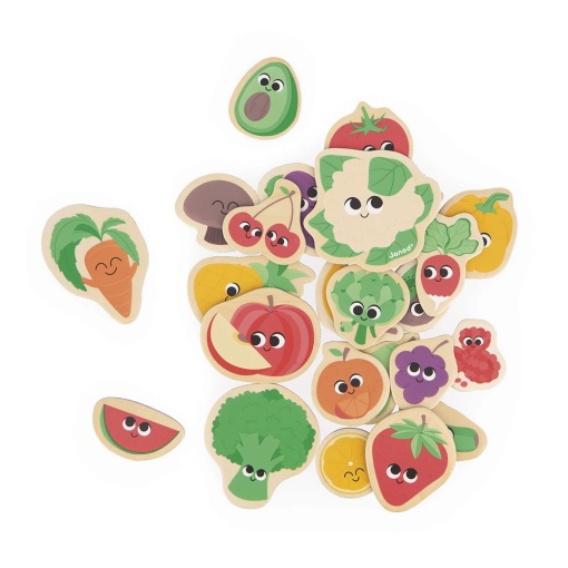 Magnéticos Frutas e Vegetais 24 Peças JANOD