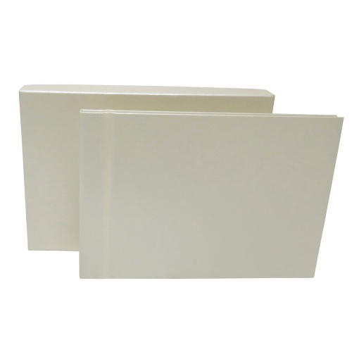 Livro de Honra A5 Horizontal com Caixa Metallic Creme SIMPLY