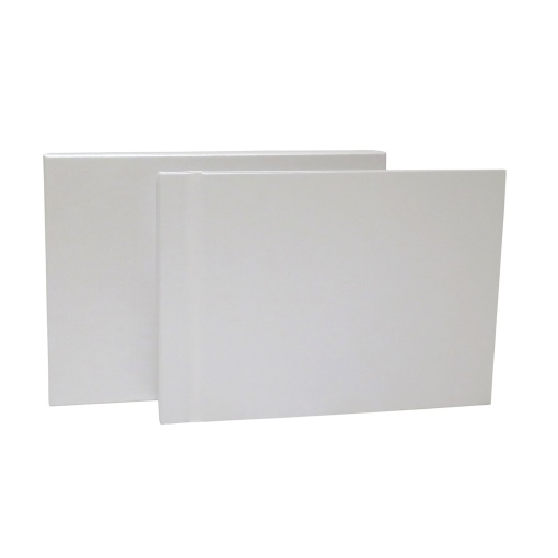 Livro de Honra A5 Horizontal com Caixa Metallic Branco SIMPLY