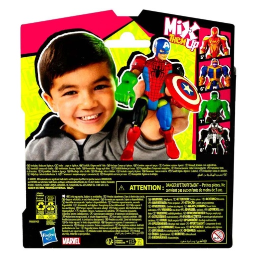 Avengers Mixmashers Capitão América 12cm MARVEL HASBRO