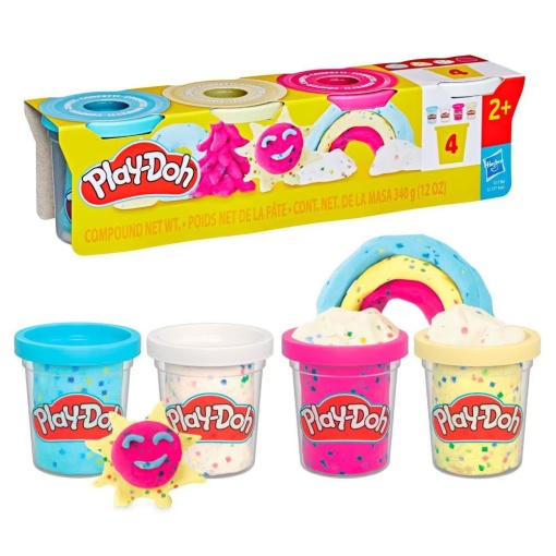 Plasticina Confetti 4 Potes 340g Play-Doh