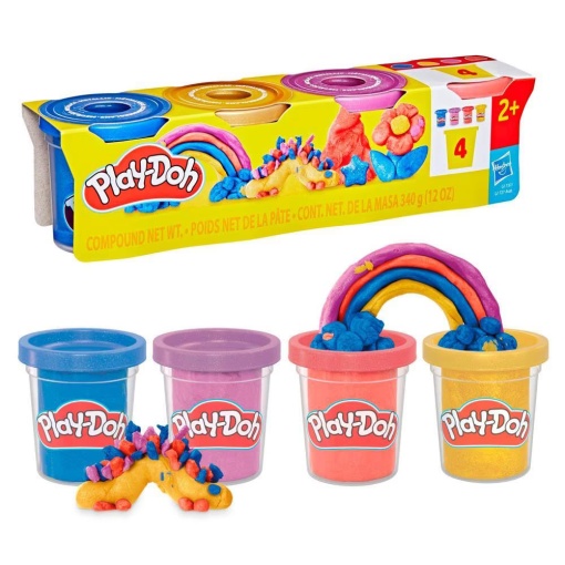 Plasticina Metálica 4 Potes 340g Play-Doh