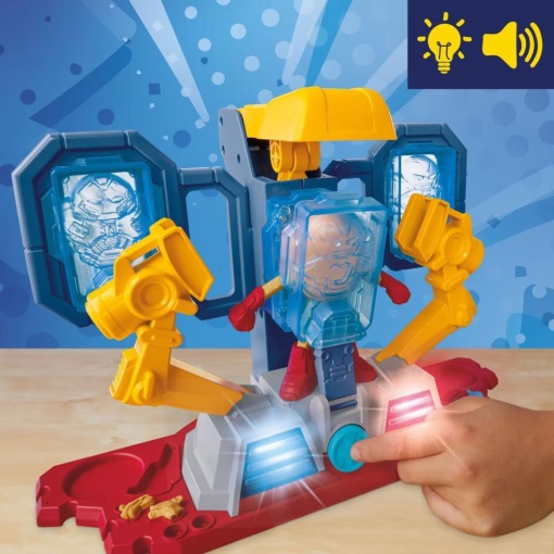Plasticina MARVEL Homem de Ferro Laboratório de Armaduras Play-Doh HASBRO