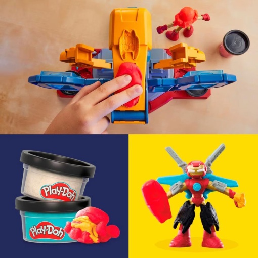 Plasticina MARVEL Homem de Ferro Laboratório de Armaduras Play-Doh HASBRO