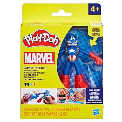 Plasticina MARVEL Capitão América Escudo com Carimbo Play-Doh HASBRO
