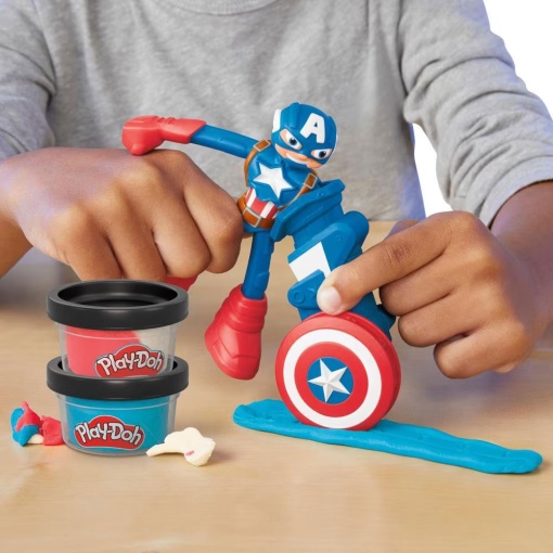 Plasticina MARVEL Capitão América Escudo com Carimbo Play-Doh HASBRO