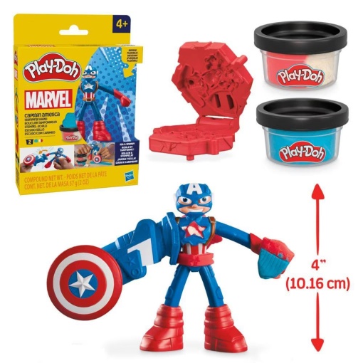 Plasticina MARVEL Capitão América Escudo com Carimbo Play-Doh HASBRO