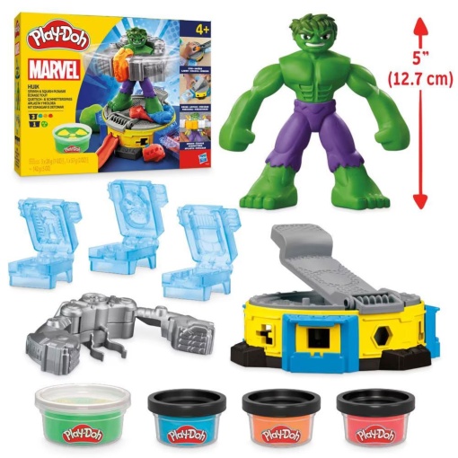 Plasticina MARVEL Hulk Kit Esmagar e Detonar Play-Doh HASBRO