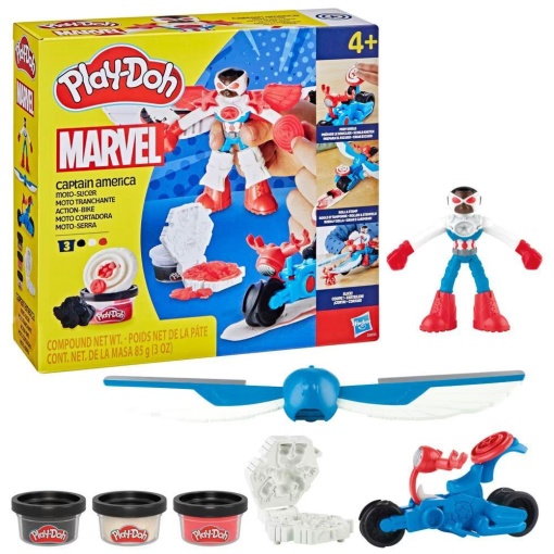 Plasticina MARVEL Capitão América Moto-serra Play-Doh HASBRO