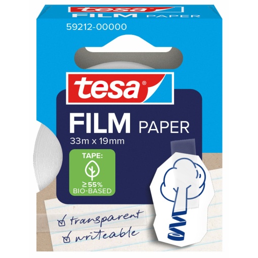 Fita Adesiva 33mx19mm Transparente TESAFILM Paper 59212