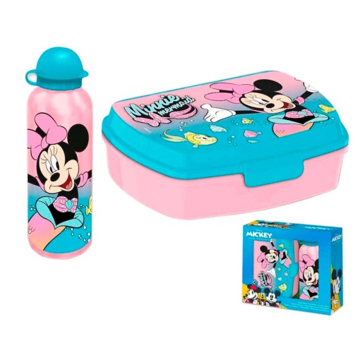 Garrafa Térmica + caixa de lanche DISNEY Minnie Mouse