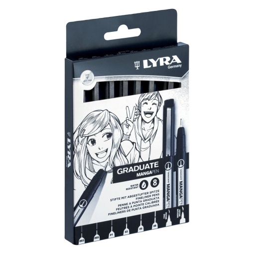 Set of 8 LYRA Graduate Manga Selection fineliners
