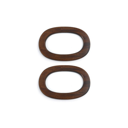 Alça de madeira oval 16,5x11cm 2 unidades CÍRCULO