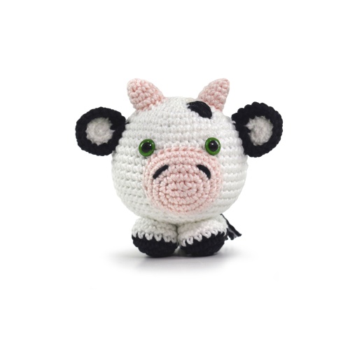 Kit de crochet CÍRCULO Amigurumi Round Animal Moo a doce vaca