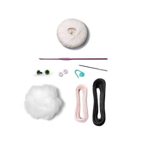 Kit de crochet CÍRCULO Amigurumi Round Animal Moo a doce vaca