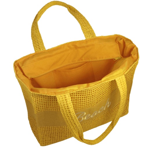 Mala CAMOMILLA Crochet amarelo 33x38x18cm
