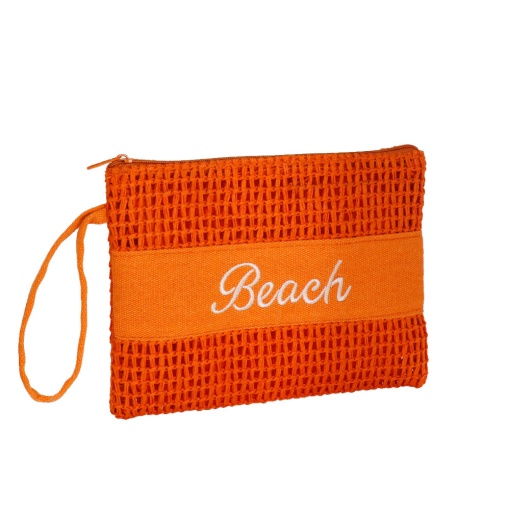 Bolsa CAMOMILLA Crochet laranja 18x25x1,5cm