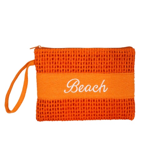 Bolsa CAMOMILLA Crochet laranja 18x25x1,5cm