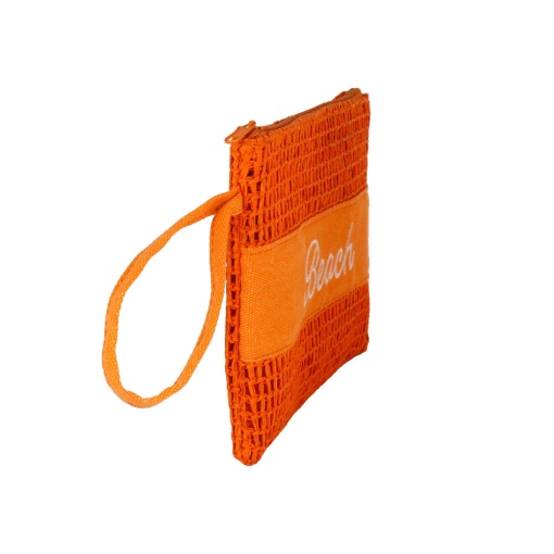 Bolsa CAMOMILLA Crochet laranja 18x25x1,5cm