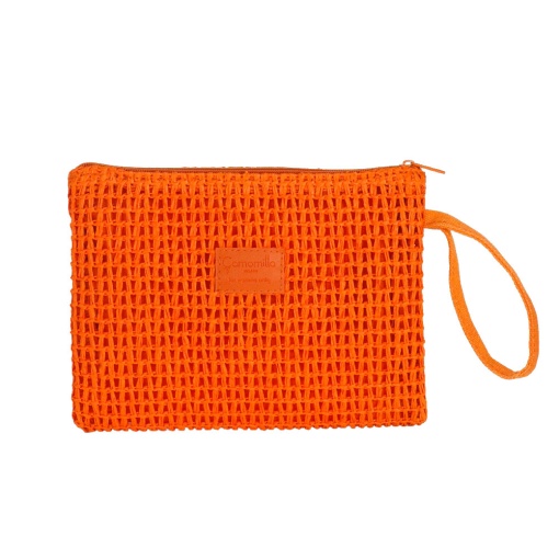 Bolsa CAMOMILLA Crochet laranja 18x25x1,5cm