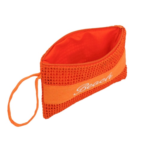 Bolsa CAMOMILLA Crochet laranja 18x25x1,5cm