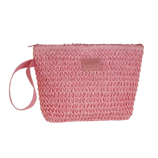 Bolsa CAMOMILLA Crochet rosa 18x29x5cm