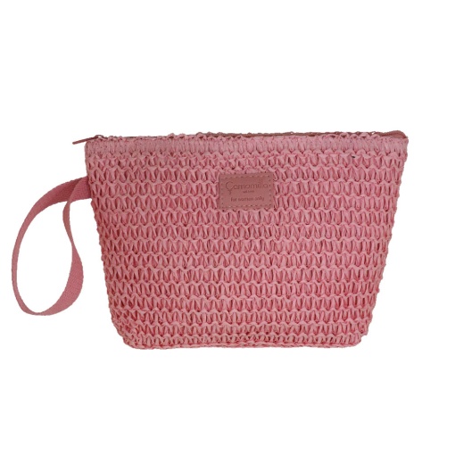 Bolsa CAMOMILLA Crochet rosa 18x29x5cm