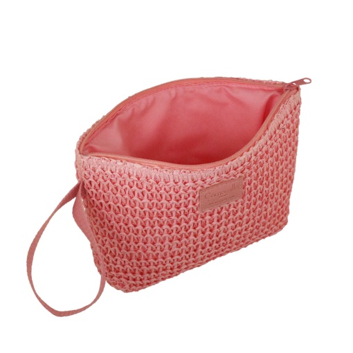 Bolsa CAMOMILLA Crochet rosa 18x29x5cm