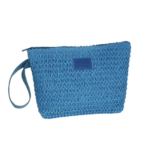 Bolsa CAMOMILLA Crochet azul 18x29x5cm