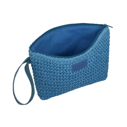 Bolsa CAMOMILLA Crochet azul 18x29x5cm