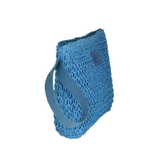 Bolsa CAMOMILLA Crochet azul 18x29x5cm
