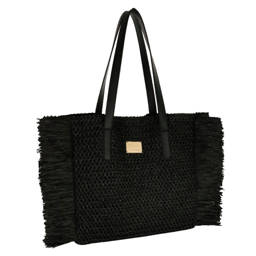 Mala CAMOMILLA Frangia Preta 30x35x13cm