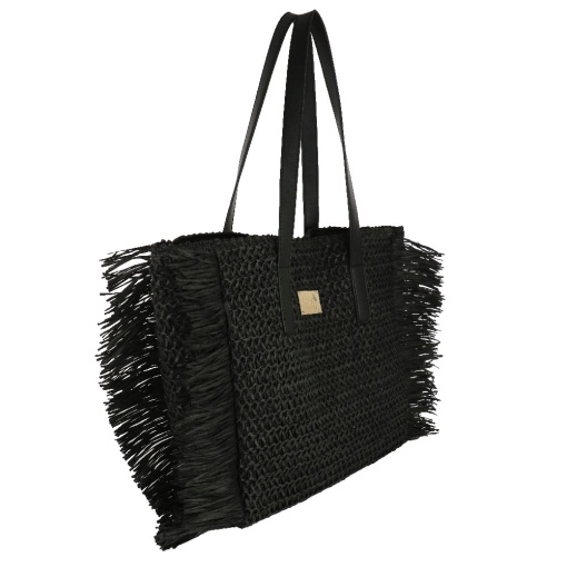 Mala CAMOMILLA Frangia preta 30x35x13cm