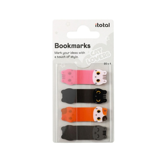 Marcador de livros I-TOTAL CAT 4x20 folhas Xl3100