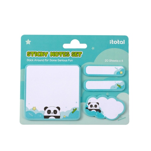 Notas adesivas I-TOTAL pandastic 4x20 folhas