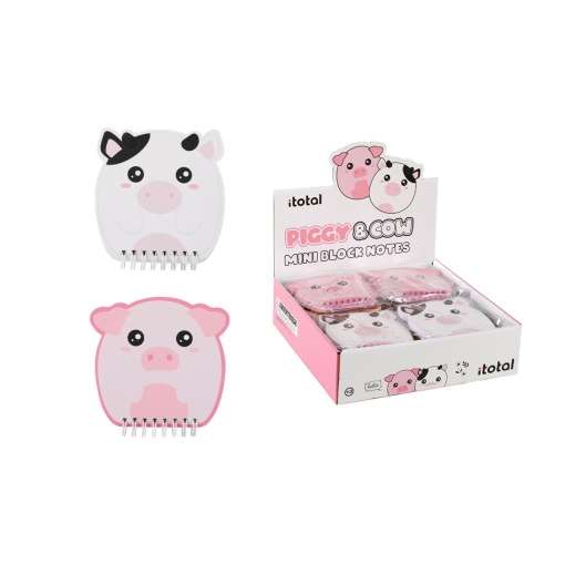 Bloco de Notas I-TOTAL Piggy & Cow Sortido