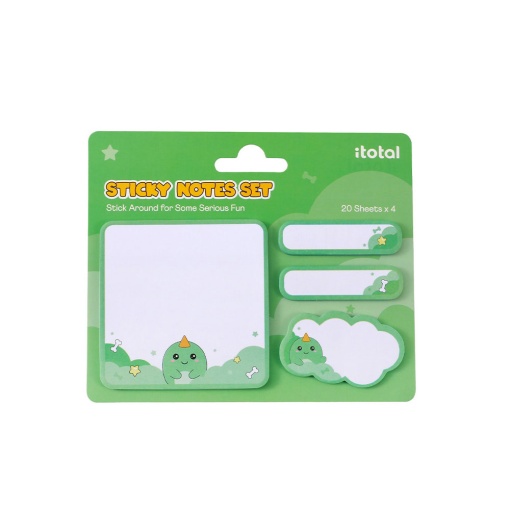 Notas adesivas I-TOTAL DINO 4x20 folhas