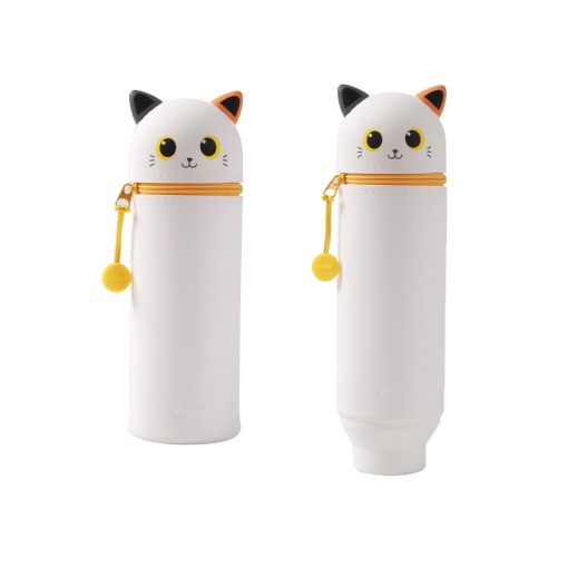 Estojo Escolar de Silicone I-TOTAL Gato Laranja