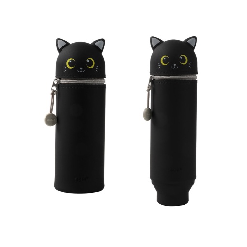 Estojo Escolar de Silicone I-TOTAL Gato Preto