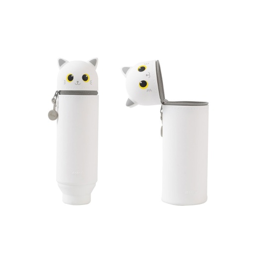 Estojo Escolar de Silicone I-TOTAL Gato Branco