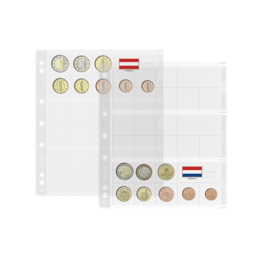 Bolsa de Numismática 24 Divisórias 16,5-26mm Leuchtturm Numis Euro Transparente - 5 unidades