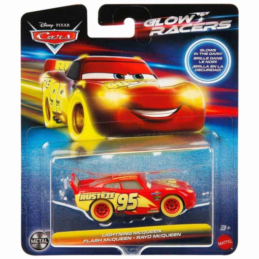 DISNEY PIXAR CARS Glow Racers Carro Miniatura Sortido MATTEL
