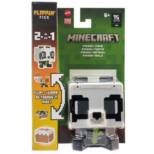 MINECRAFT Flippin' Figs 2 em 1 Panda + Bolo MATTEL